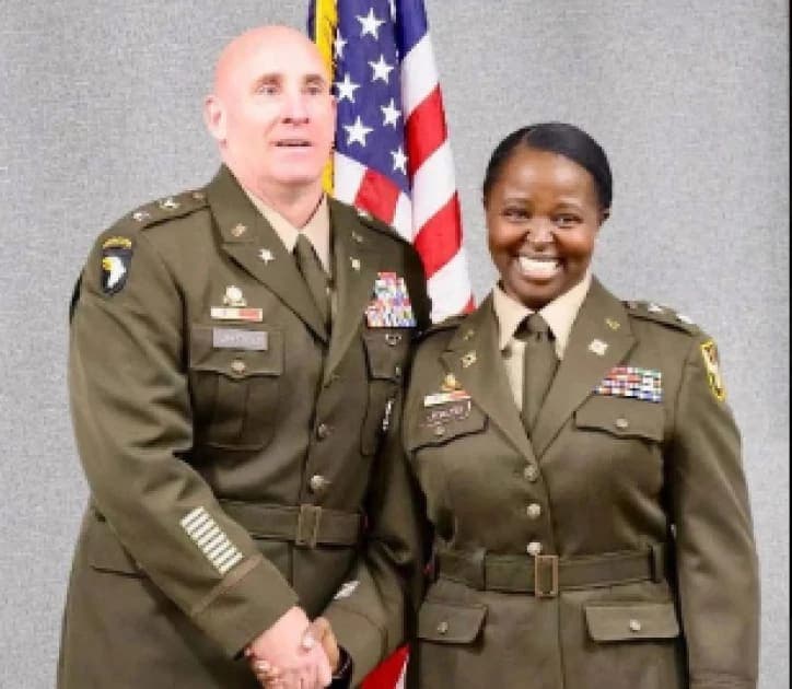 United States Army Promotes Kenyan Lady to Lieutenant Colonel 