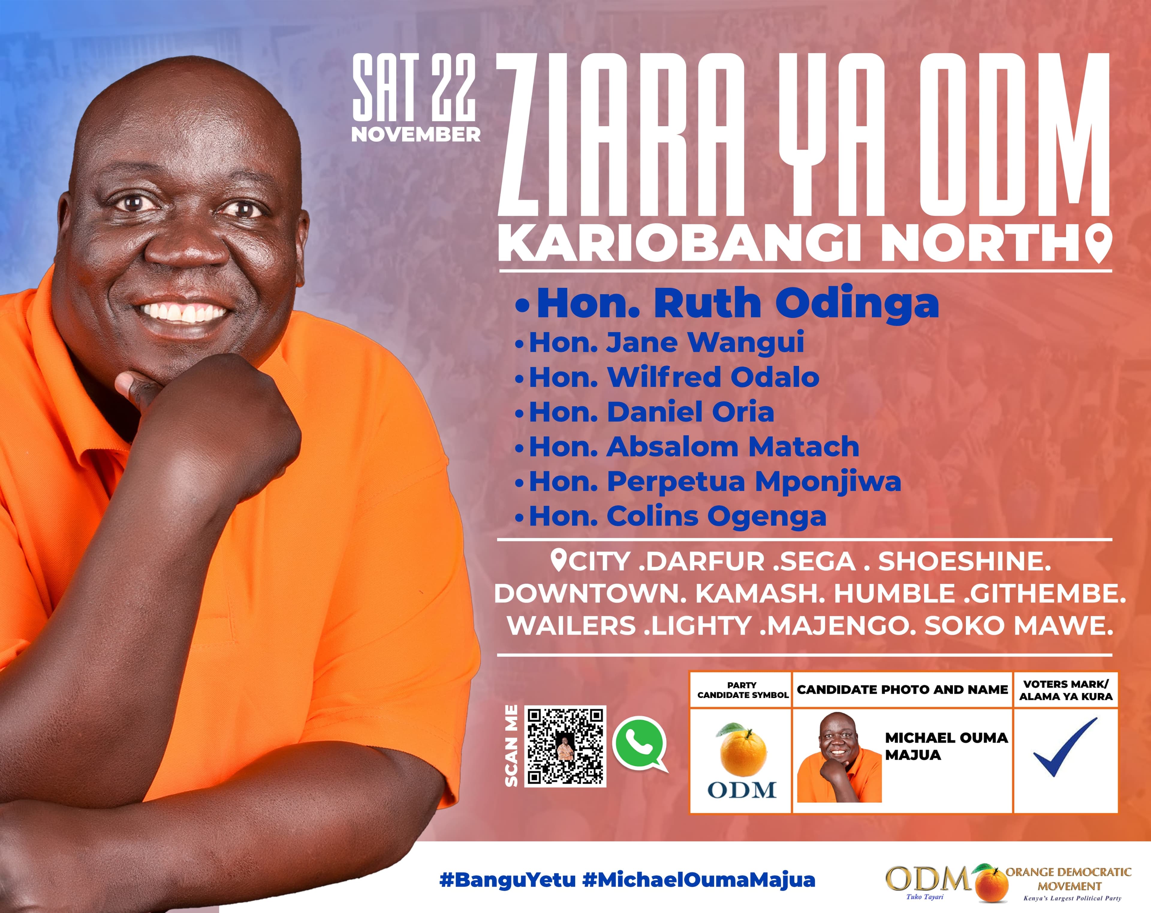 Ruth Odinga, Wilfred Odalo , Jane Wangui to Lead Odm Campaign in Kariobangi This Weekend